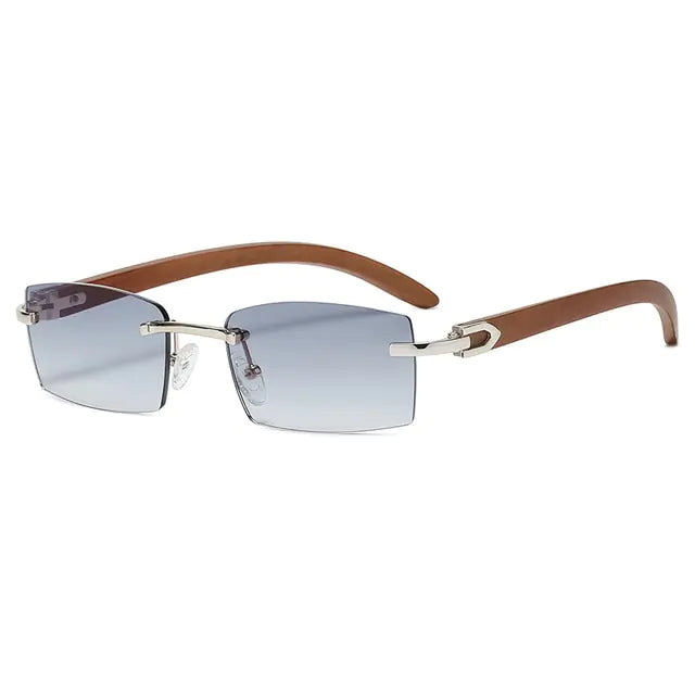 Rectangle Fashion Rimless Sunglasses