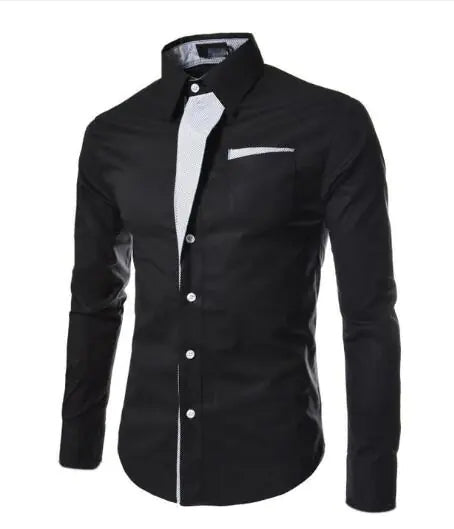 Male Fashion Shirts Full Sleeve Stripe