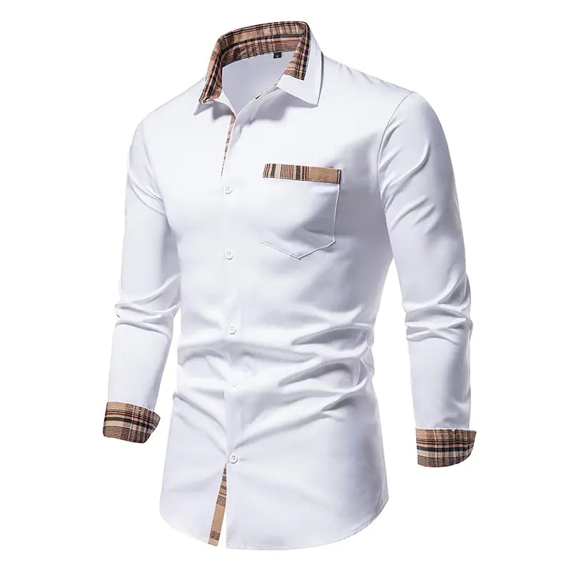 Patchwork Formal Shirts for Men