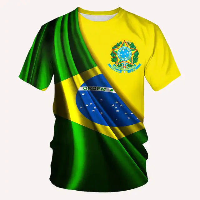 Camiseta Gola Redonda Masculina Brasil