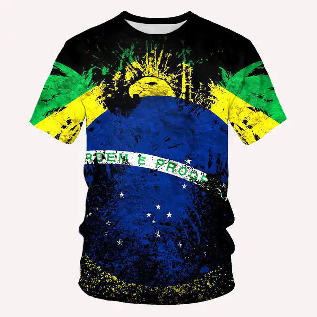 Camiseta Gola Redonda Masculina Brasil