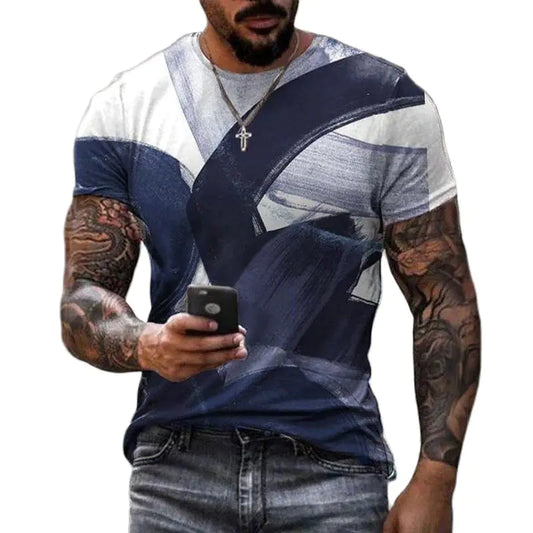 Men's 3D Printed Irregular Graffiti T-shirt